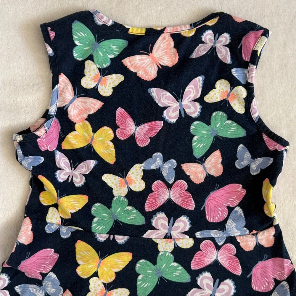 Wonder Nation | Butterfly Print Sleeveless Play Dress Blue/Multicolor (L 10-12) - Picture 10 of 13